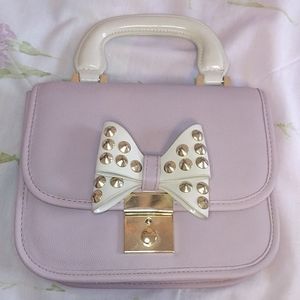 Topshop Studded Bowl Crossbody Lavender Bag